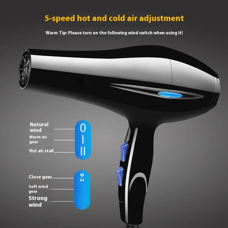 2200W Professional Powerful Hair Dryer Fast Heating Hot And Cold