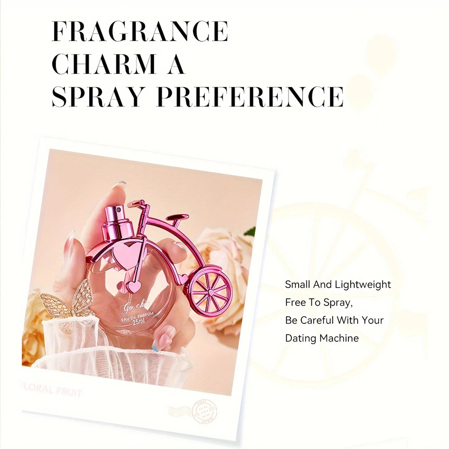 25ML Bike Styling Women's Perfume Pink Floral Fresh Fragrant