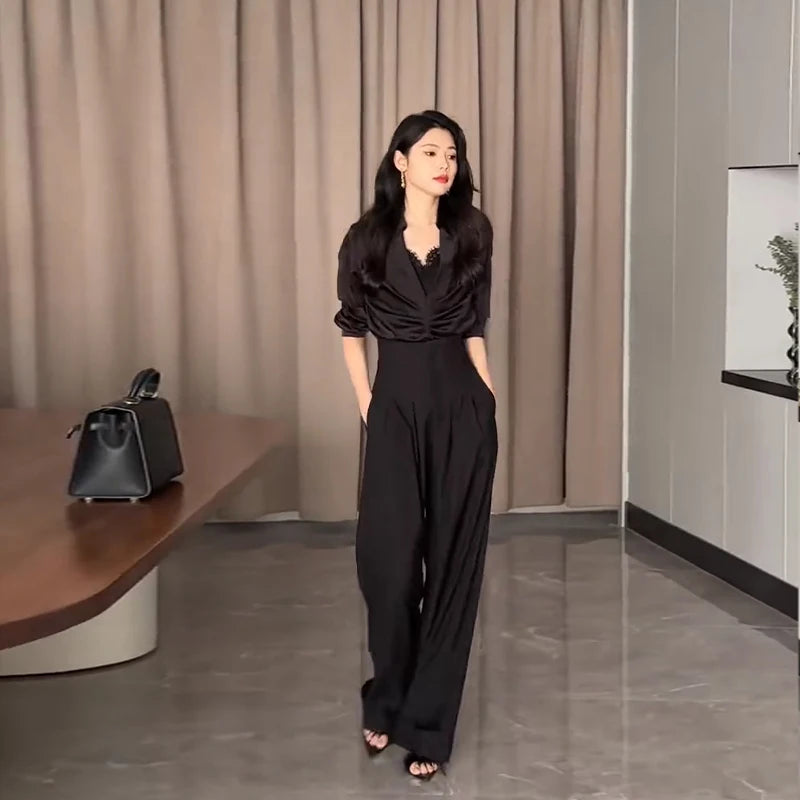 Women's Ultra High Waist Wide Leg Straight Pants