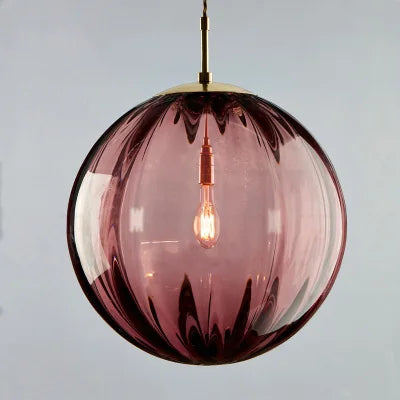 Modern Color Led Pendant Light Glass Ball Kitchen Fixtures