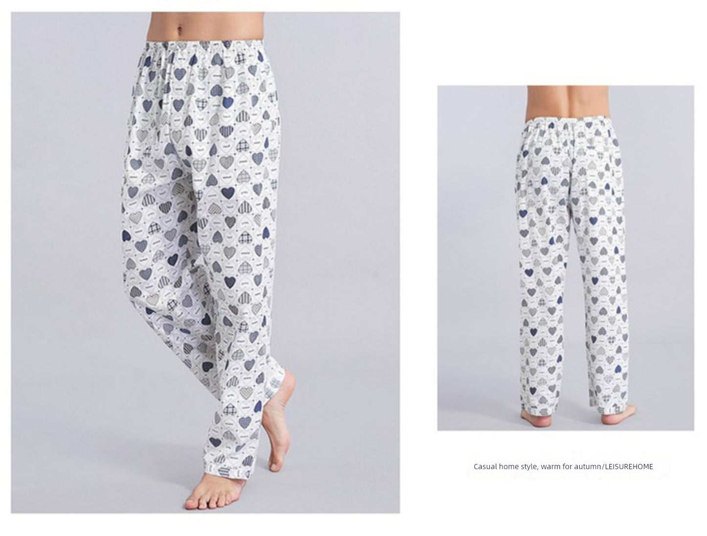 Men Pure Cotton Spring and Summer Pajama Pants