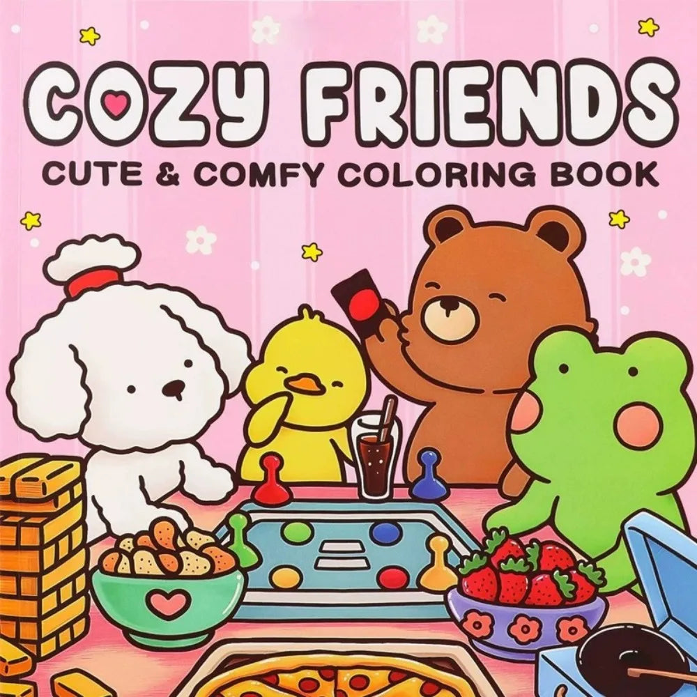 Froggy Days Cartoon Coloring Book Fuzzy Tales Early Education Graffiti Copy Sketch Book Stationery Charming Frog
