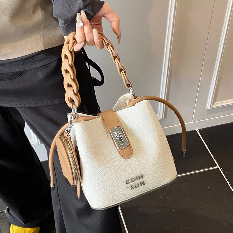 Bucket Bag for Women Single Shoulder Crossbody Bag Soft Pu