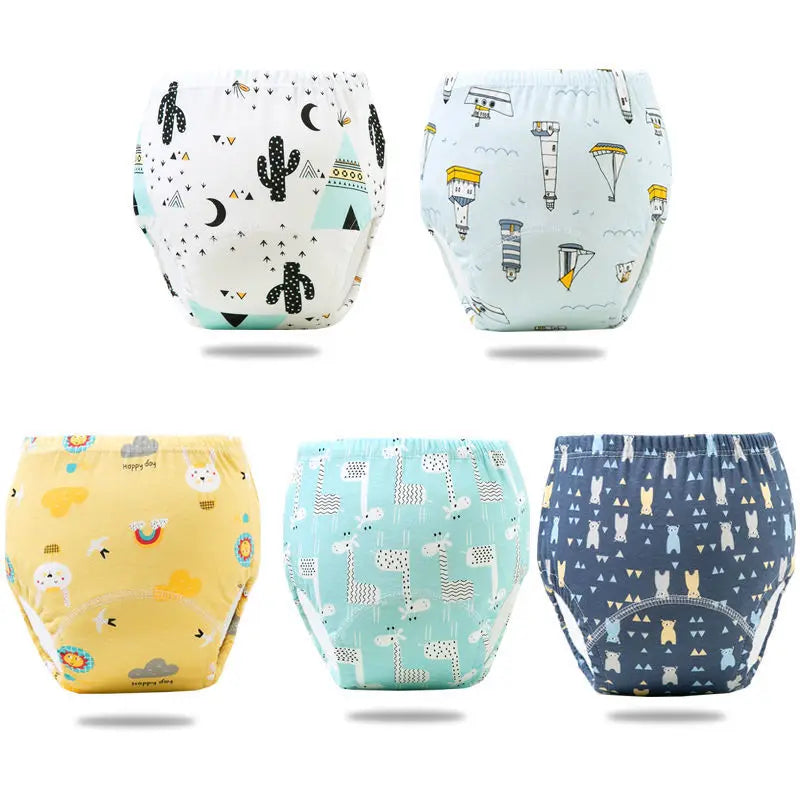 Reusable Infant Ecological Baby Diaper Training Pants Waterproof Washable Breathable Cotton Baby Underwear
