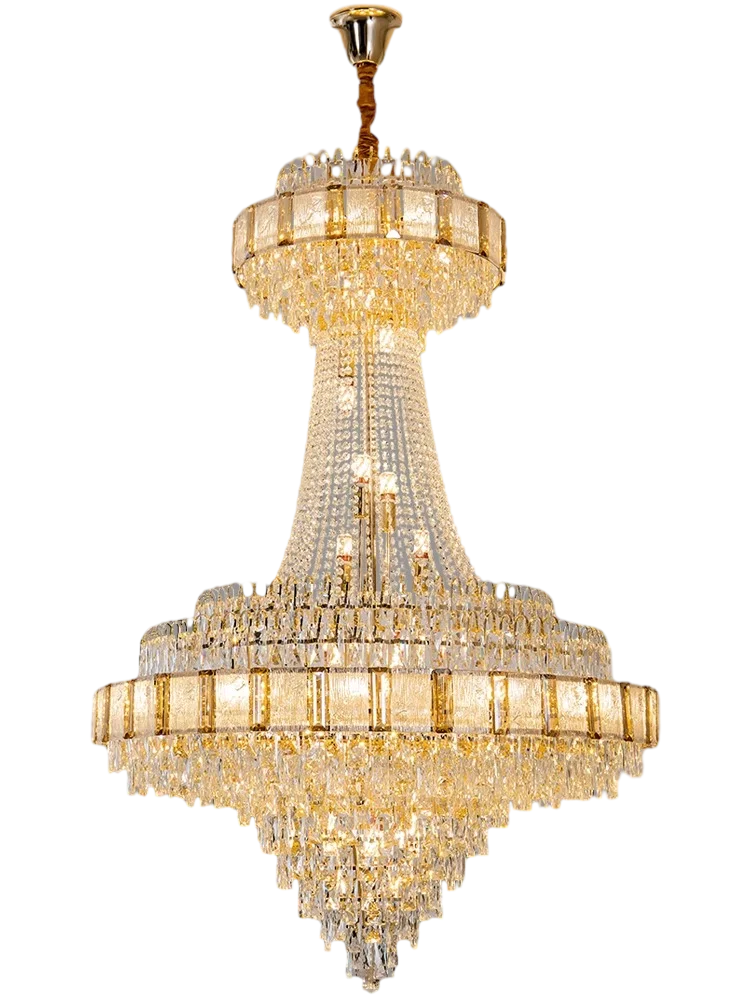 Luxury Gold Large Crystal Chandelier Nordic Home Decoration Led High-end Hanging Lamp