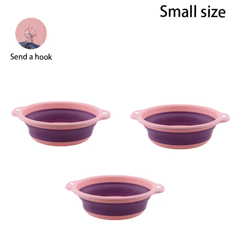 1-4PCS Foldable Travel Laundry Foot Washing Plastic Basin