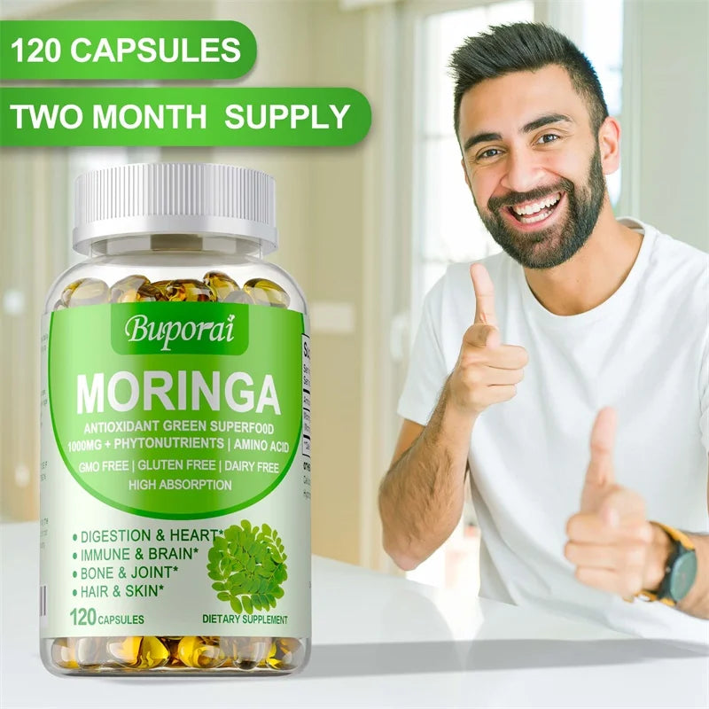 Moringa - Boost Immune System, Support Bone Health, Promotes Digestive Health, Helps Detox, Fat Burn
