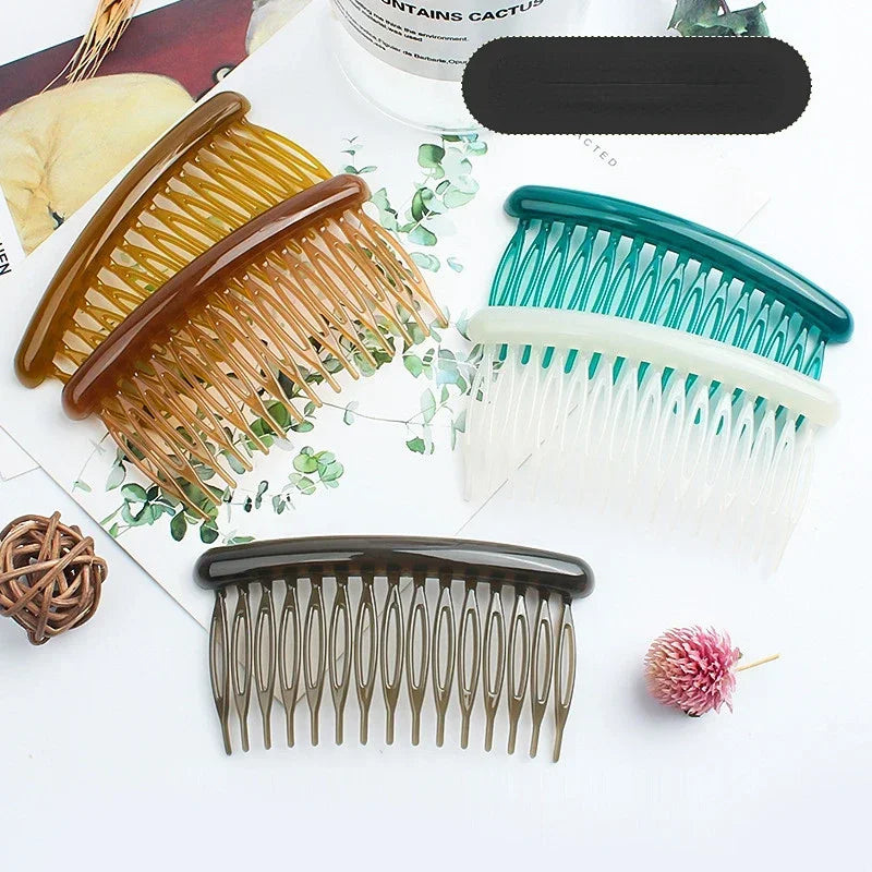 15 Teeth Frosted Candy Color Hair Comb Clip Accessory