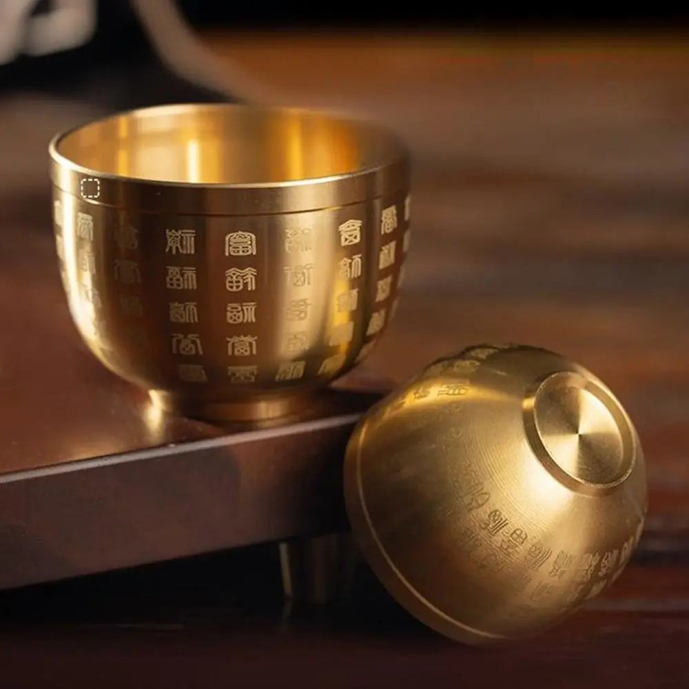 1Pcs Wealth Attracting Pure Brass Cornucopia Small Mini Rice Cylinder 4.5-7cm