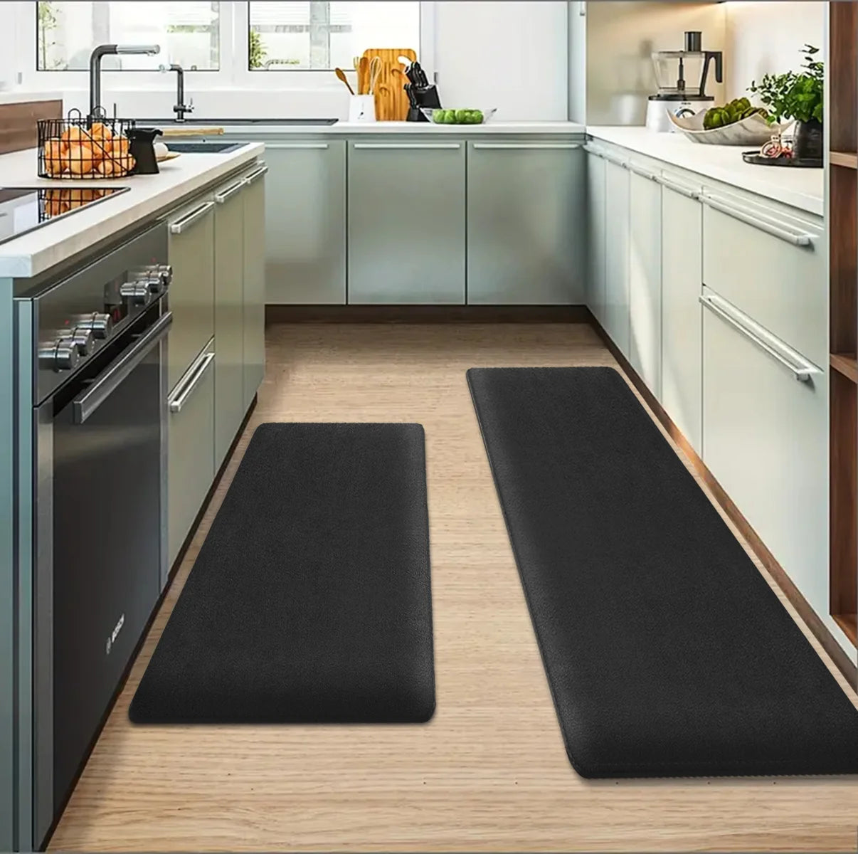 1pc long strip thickened kitchen floor mat flannel non-slip bathroom absorbent mat home door dirt-resistant