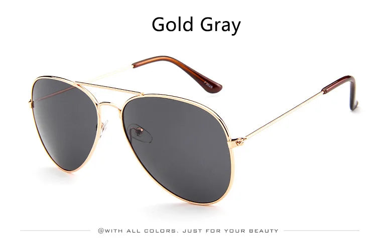 Unisex Gold Gradient Metal Pilot Sunglasses