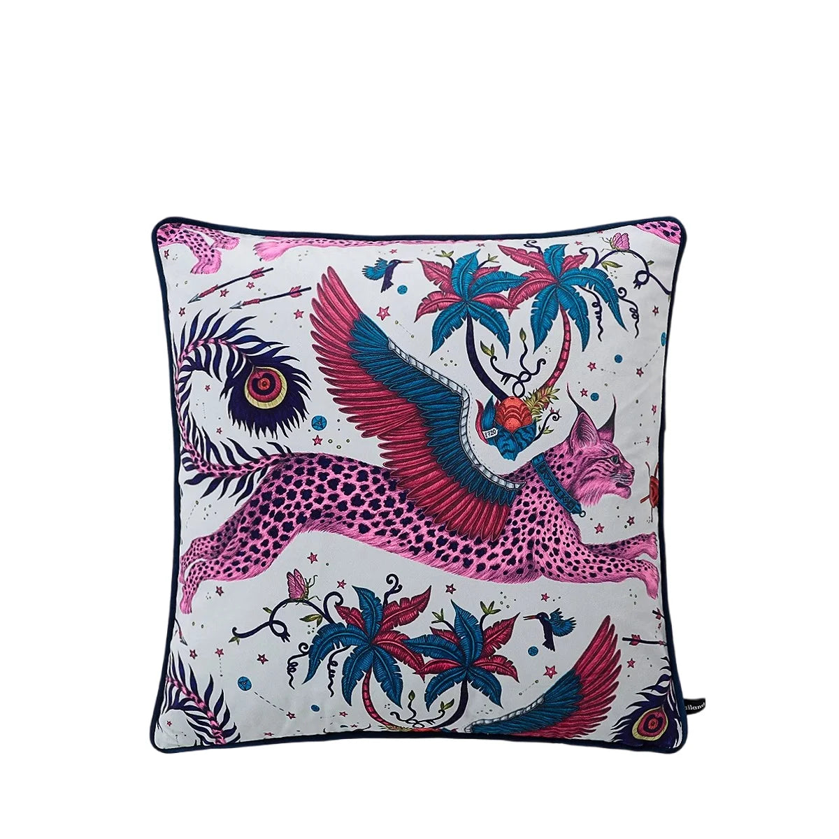 Tiger Home Cushion Velvet Cover Cheetah With Ginger Jar Decorative Pillow Case