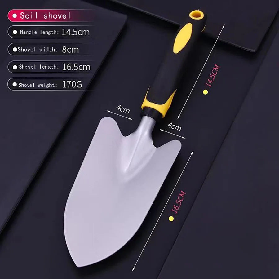 Tree Planting 4-piece Outdoor Tools Hoe Spade Dual-purpose Gardening Digging & Weeding Tool Small Shovel Potted Plant