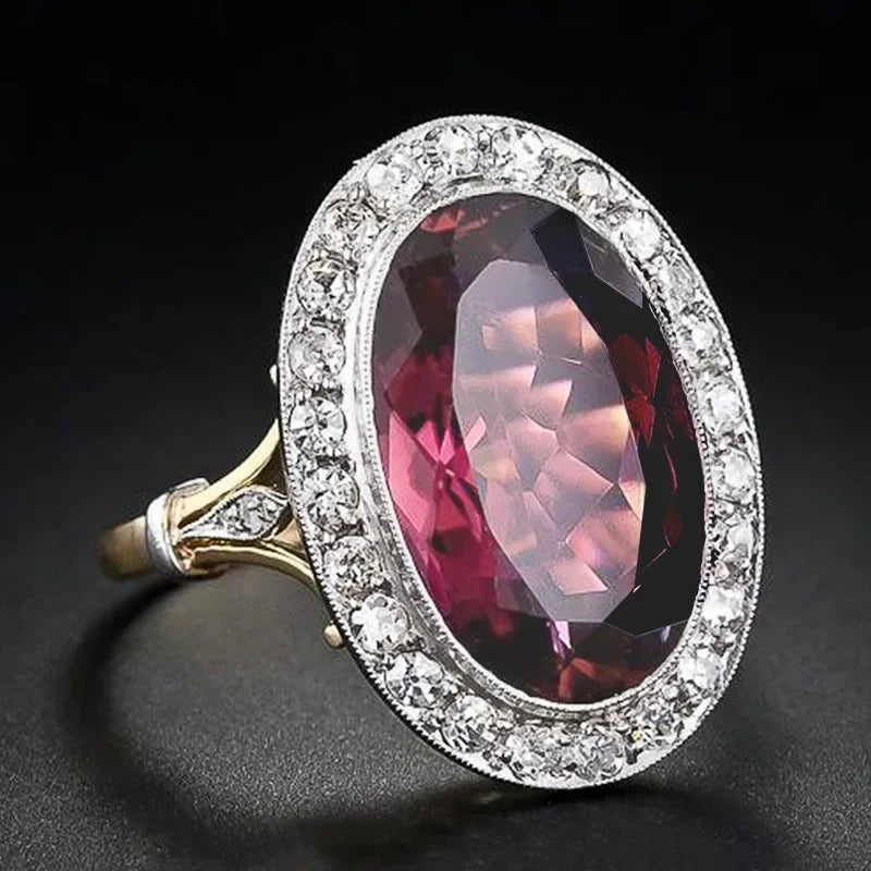 Gorgeous Exquisite High-end Women Crystal Zircon Rings