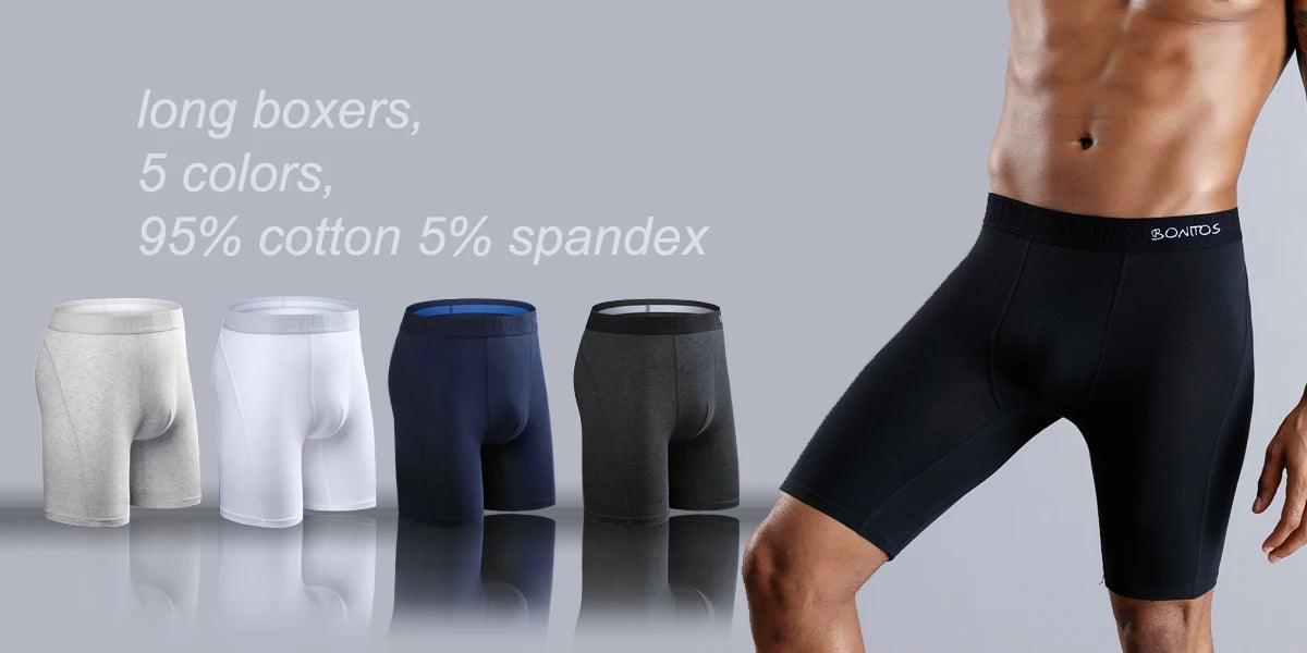 4pcs Men Underwear Cotton Boxer Shorts