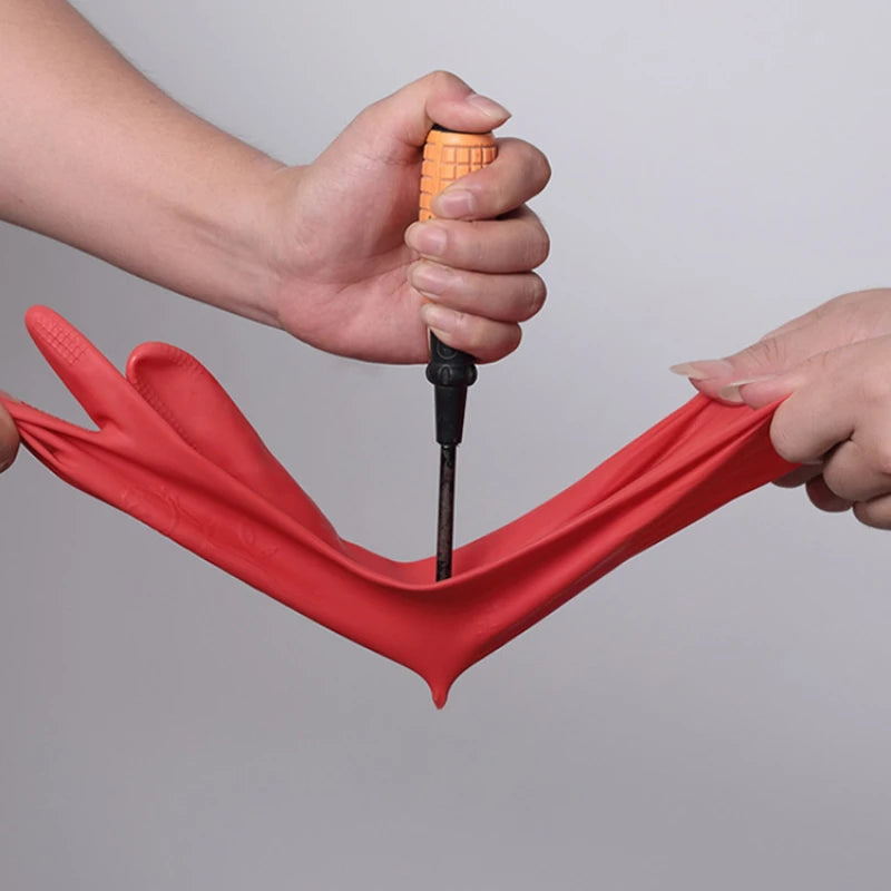 1Pair Lengthen Dishwashing Cleaning Silicone Gloves