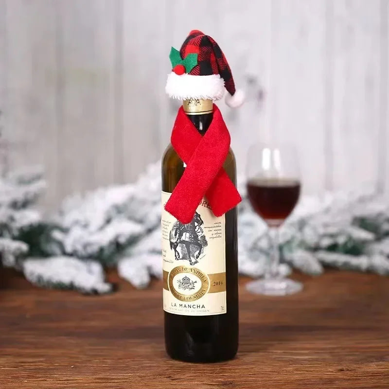 Christmas Wine Bottle Decoration