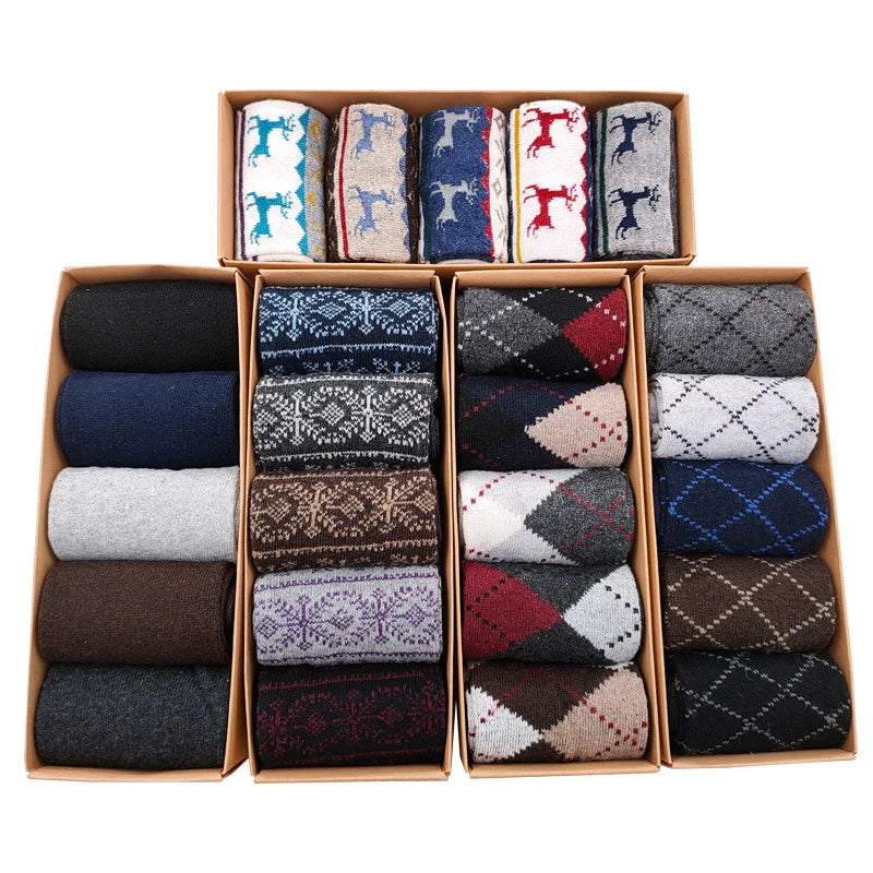 High Quality 5 Pairs Casual Cotton Male Boy Socks