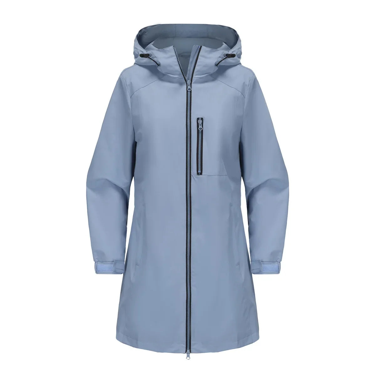Spring Women's Hooded Long Jacket, Size S-3XL