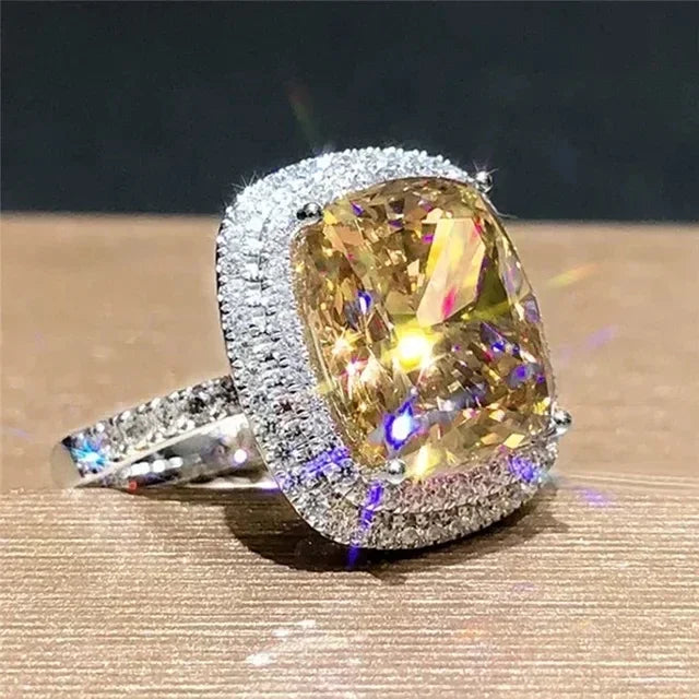 Gorgeous Exquisite High-end Women Crystal Zircon Rings