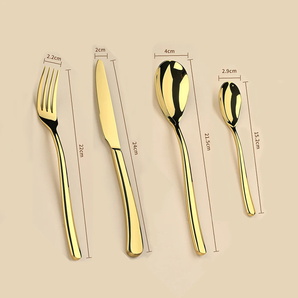 Stainless Steel Tableware Set 4/ 6pcs
