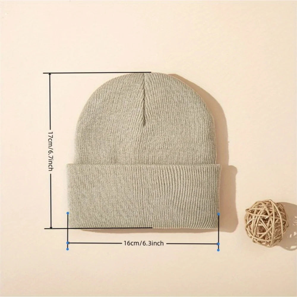 4pcs Winter Warm Knitted Baby Hat Knit Cuffed Beanie for Boys and Girls