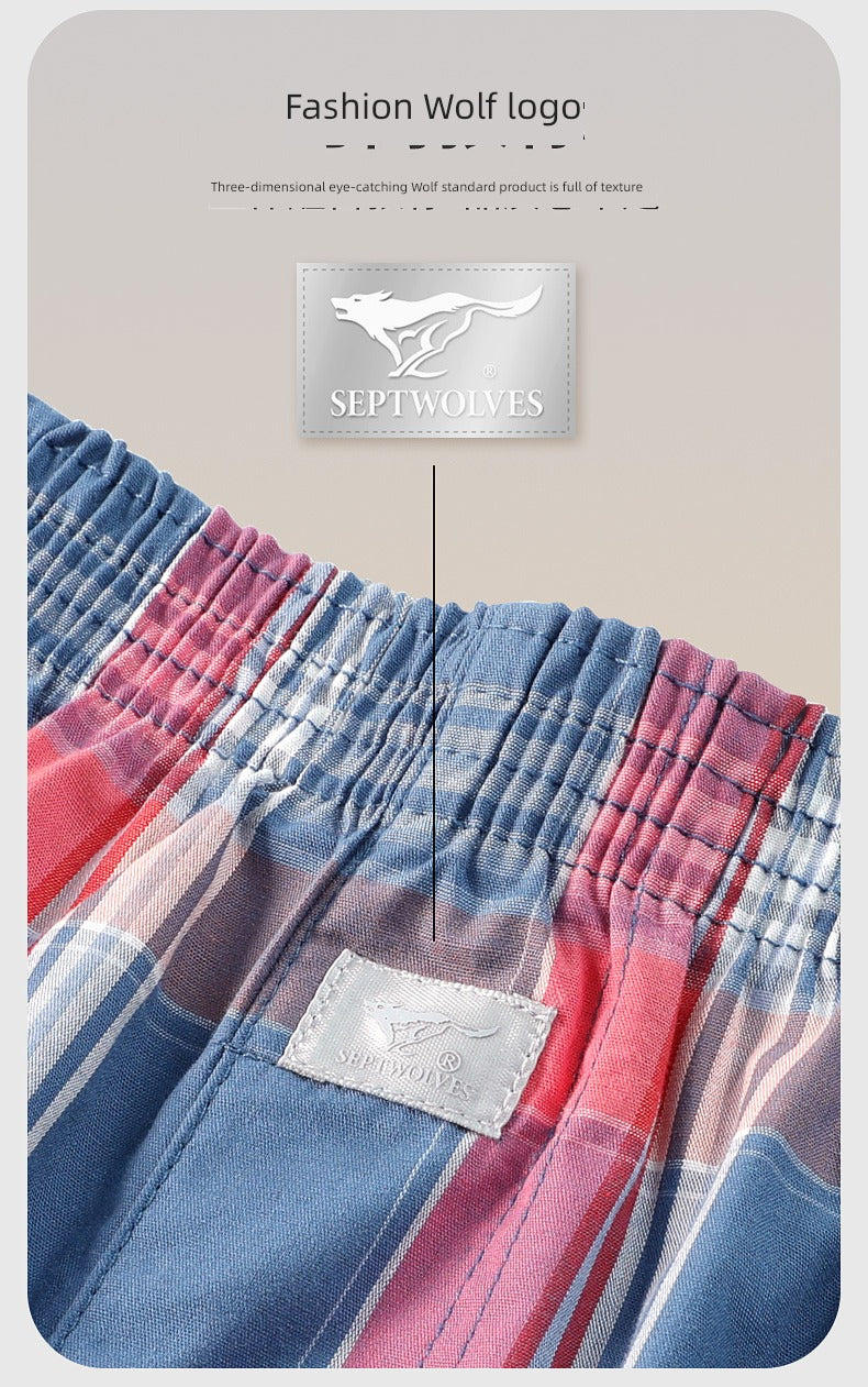 SEPTWOLVES Cotton Large Size Household Underwear Sports Men