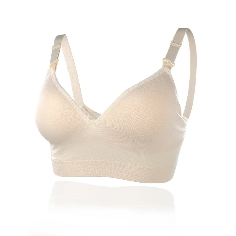 Maternity Nursing Bra for Breastfeeding Women Open-Bust Sleepwear Lactating Bralette Comfortable Underwear for Pregnant Mothers