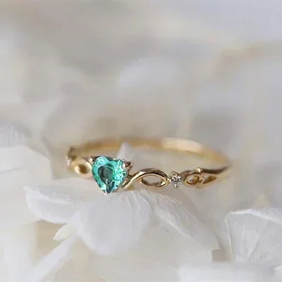 Luxury Fashion Green Zirconia Crystal Ring for Women
