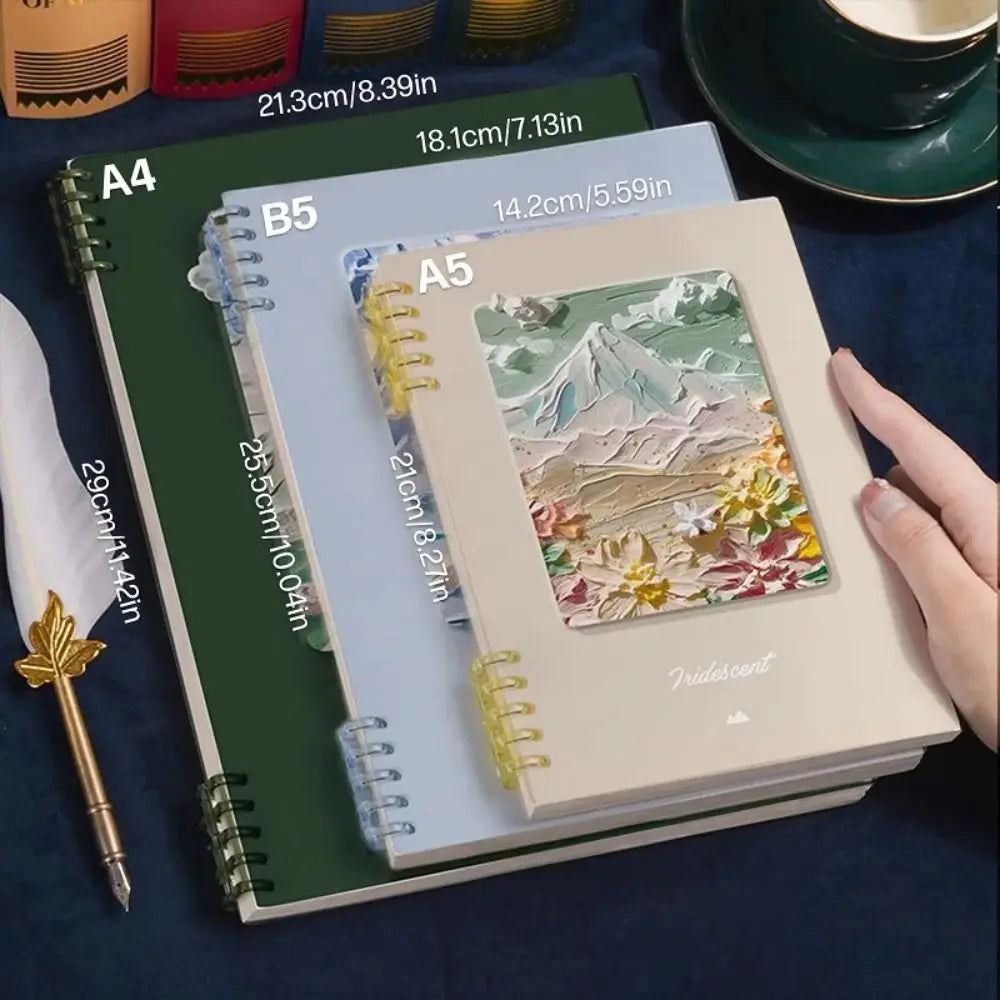 Oil Painting Loose-leaf Book A5/B5/A4 Thickening Cover Filler Paper Notebook Somnambulist Rose Mary Student Diary Notepad