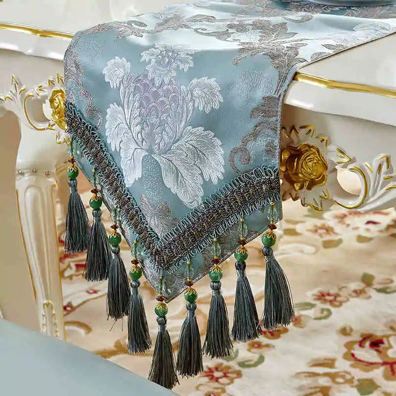 European Luxury Table Runner Multi Tassel Pendant Retro Decor