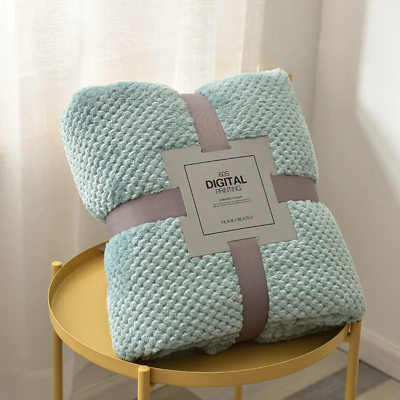 Baby Blanket Soft Fleece Infant Thick Quilt Wrap Warm Blanket