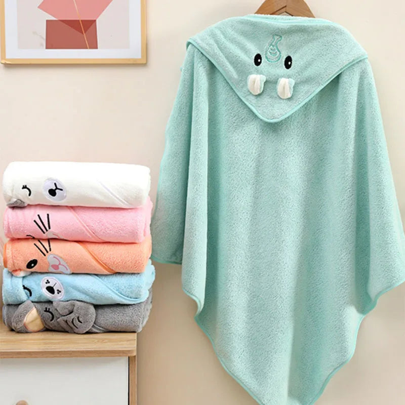 Cute Newborn Baby Bath Towel Blanket Soft Absorbent Girl Boy