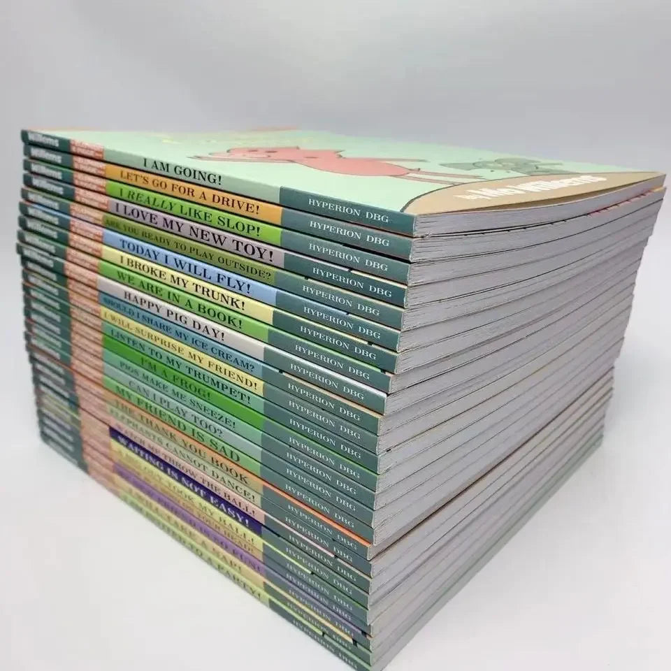 25 Books/Set Kawaii, Elephant and Piggies Children's Picture English Book Interesting Story