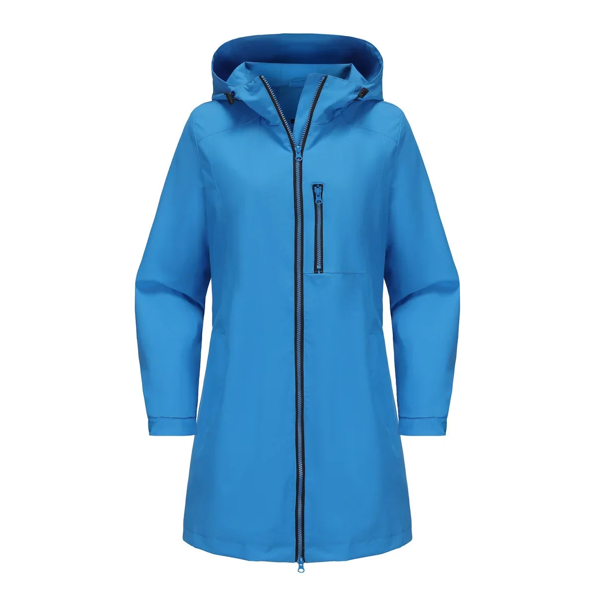 Spring Women's Hooded Long Jacket, Size S-3XL