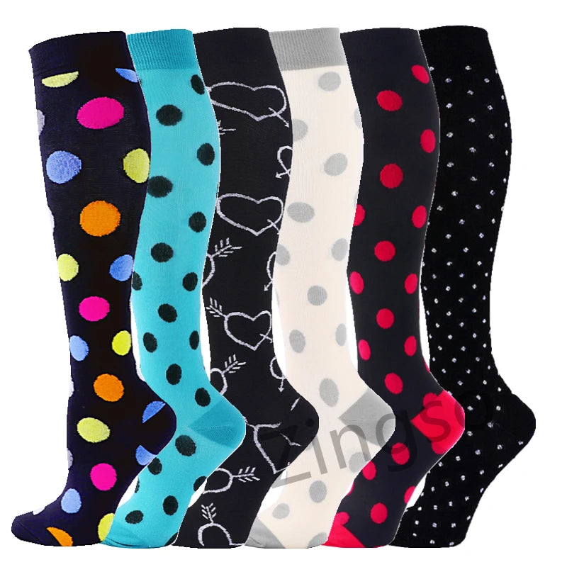 3/67 Pair Compression Stocking Women Men Knee High 30mmHg Edema Diabetes Varicose Veins Running Travel Sport Compression Socks