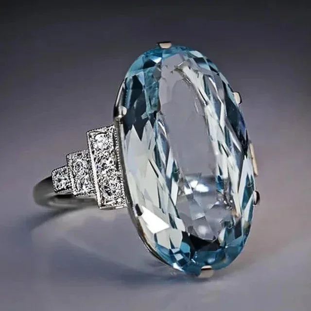 Gorgeous Exquisite High-end Women Crystal Zircon Rings
