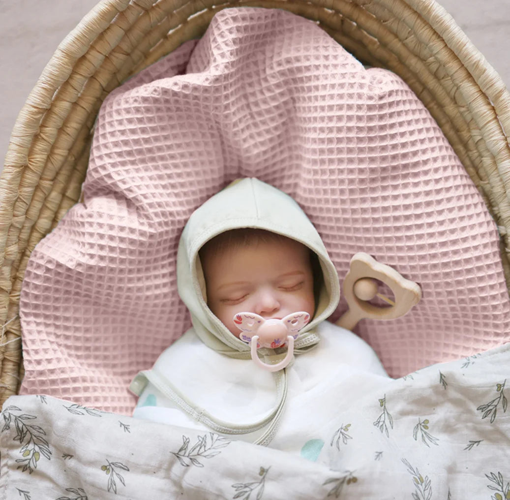Newborn Baby Blanket for Girls Boys Swaddle Wrap Waffle Soft Cotton Soft Receiving Baby Blanket Toddler Crib Blanket Essentials Stuff