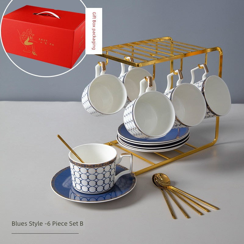 Exquisite Luxury Ceramic British Bone China Coffee Cups and Saucer