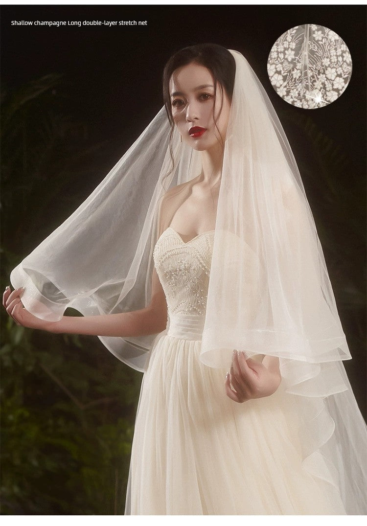 Bride Wedding Long Big Tailing Veil