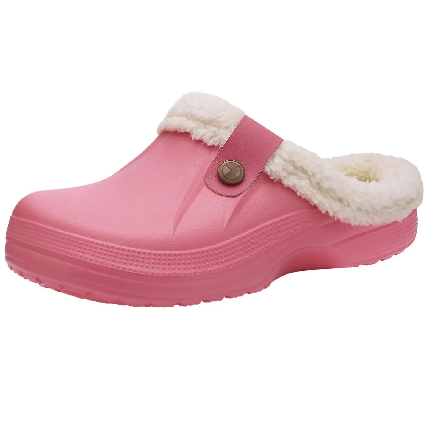 Winter Men's Fur Furry Slippers Waterproof Plush Cotton Non-slip Outdoor Shoes