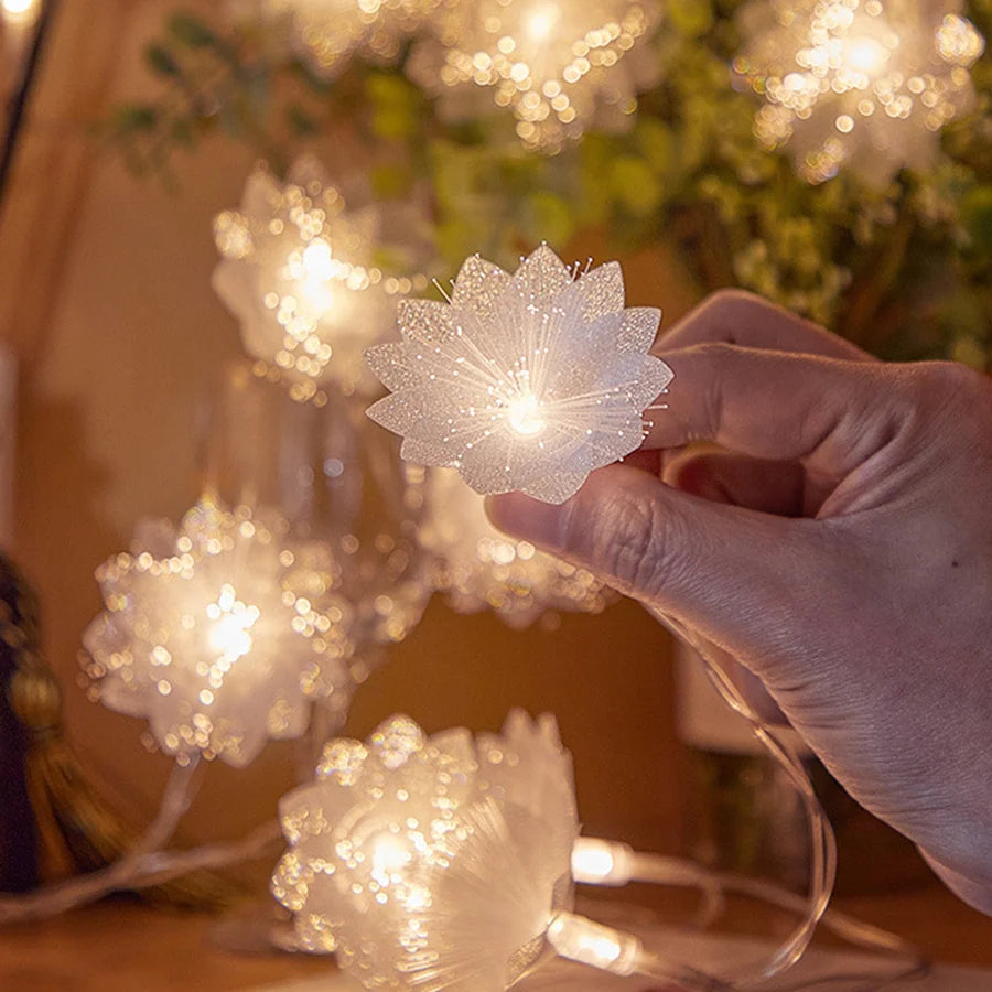2/3M LED Fiber Optic Fairy Light Battery Powered Garland