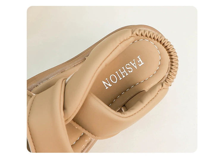 Girls Summer Beach Cross-tied Sandals