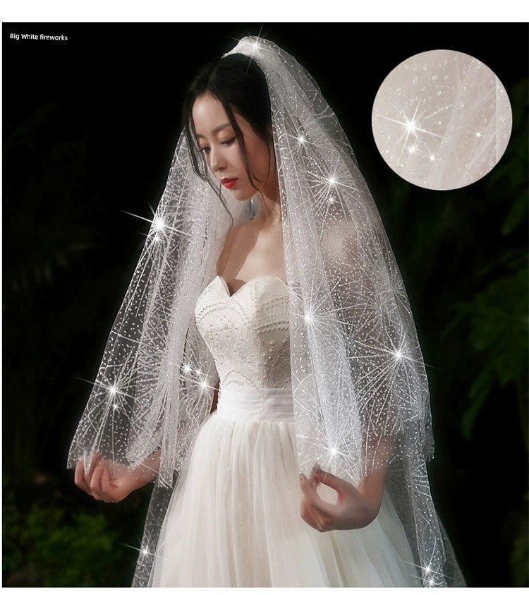 Bride Wedding Long Big Tailing Veil