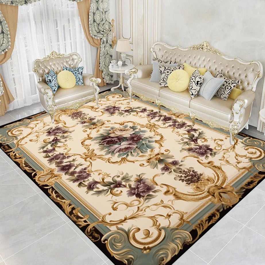 European Gorgeous Large Area Carpet Living Room Bedroom Area Rugs 200x300cm Soft Non-slip Entrance Mat