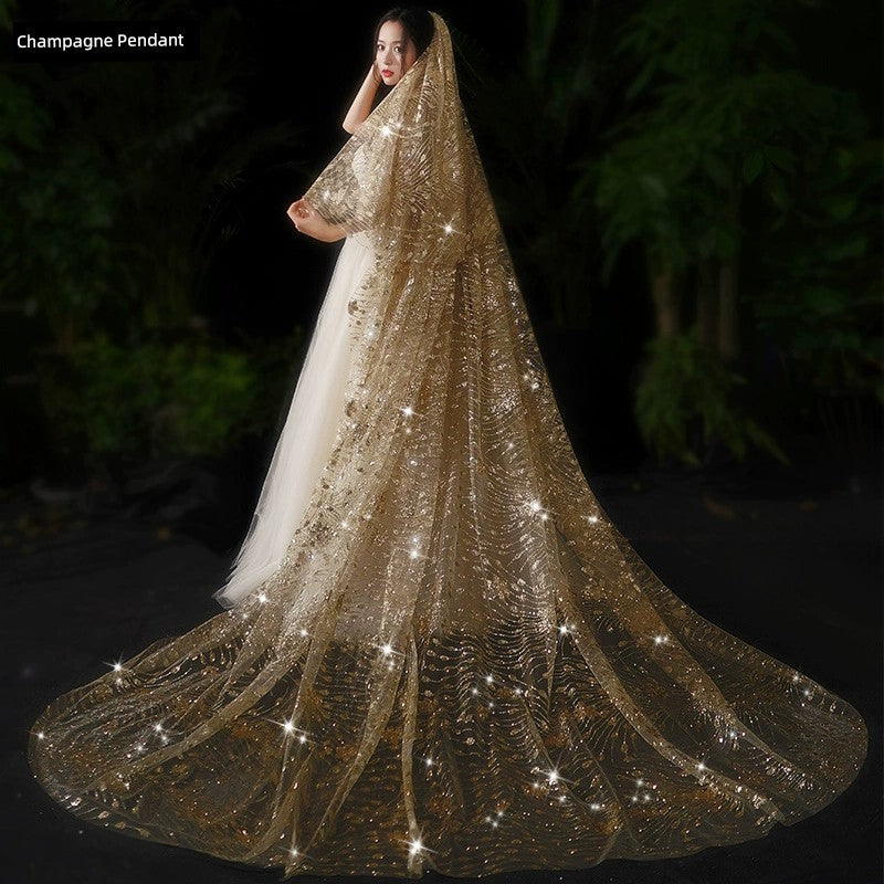 Bride Wedding Long Big Tailing Veil