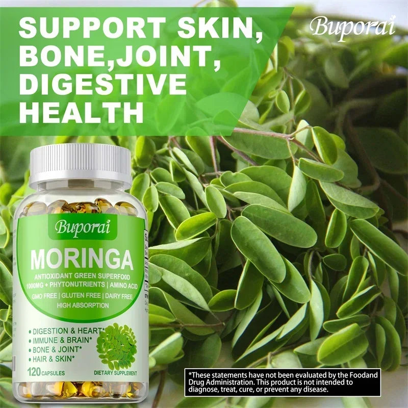 Moringa - Boost Immune System, Support Bone Health, Promotes Digestive Health, Helps Detox, Fat Burn