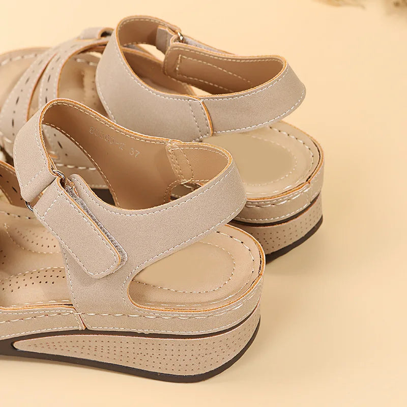 Women Soft Comfortable Stitching Sandals Open Toe