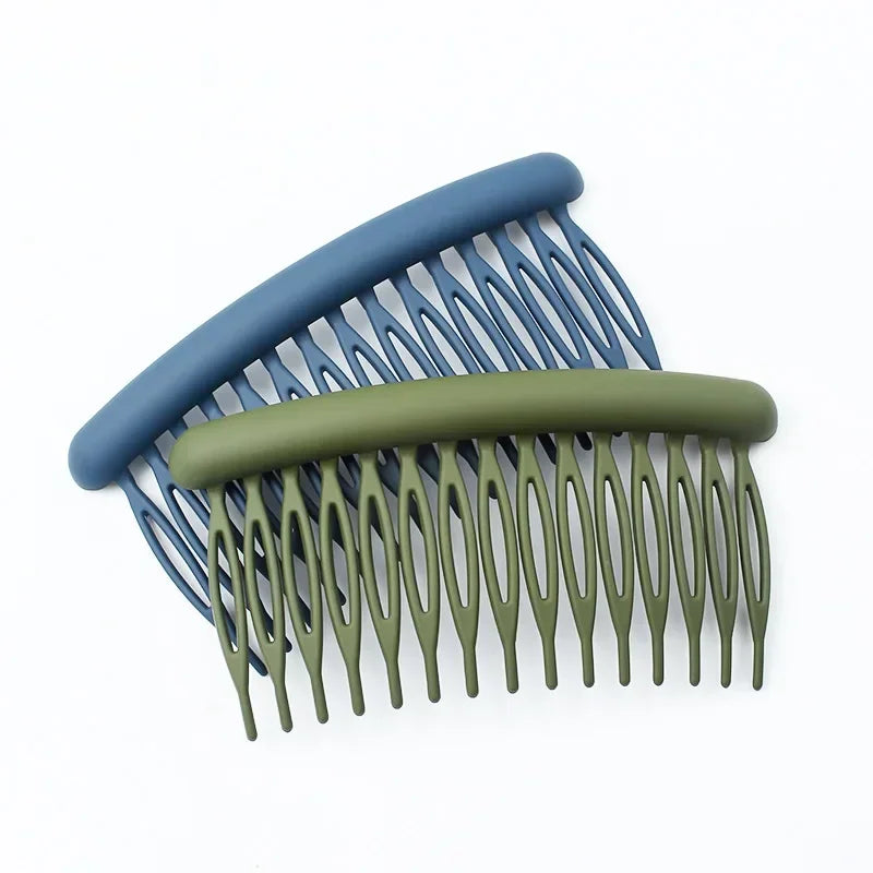 15 Teeth Frosted Candy Color Hair Comb Clip Accessory