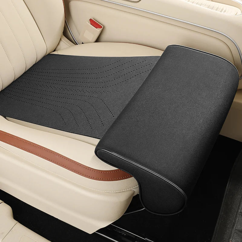 Car Seat Leg Support Extension Suede Universal Auto Seat Extender Leg Cushion For Driver Memory Foam Seat Padding Mat Cover